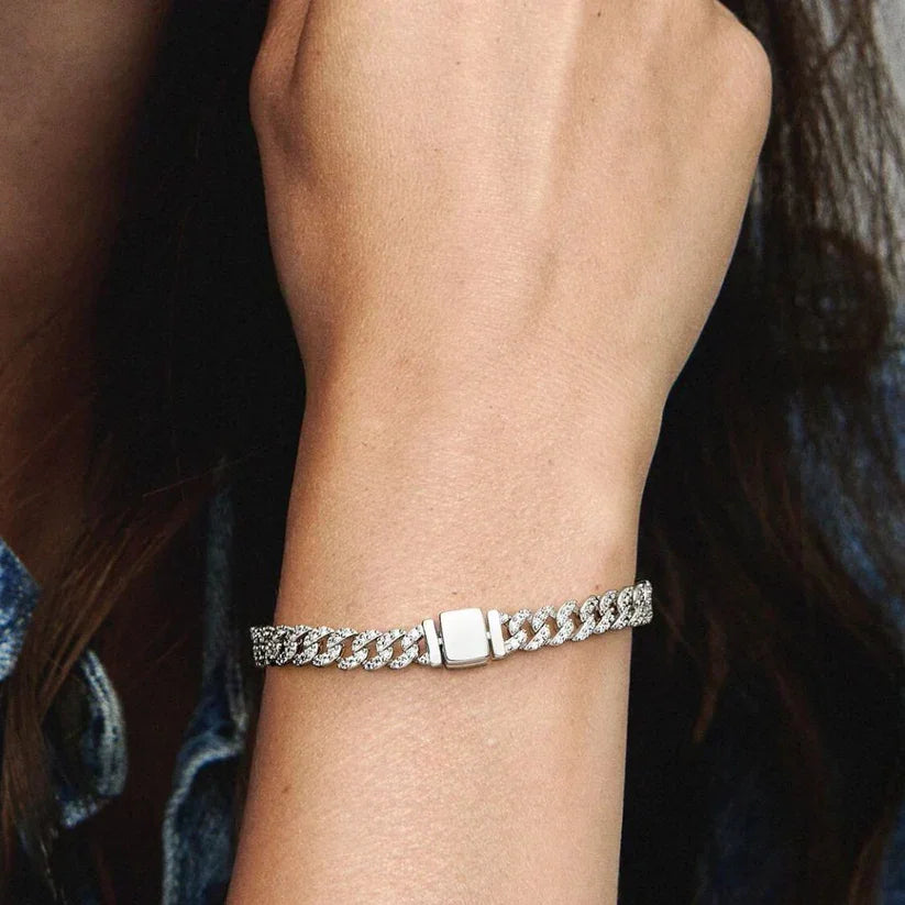 Adeline™ | Bracelet cubain en moissanite élégance éclatante
