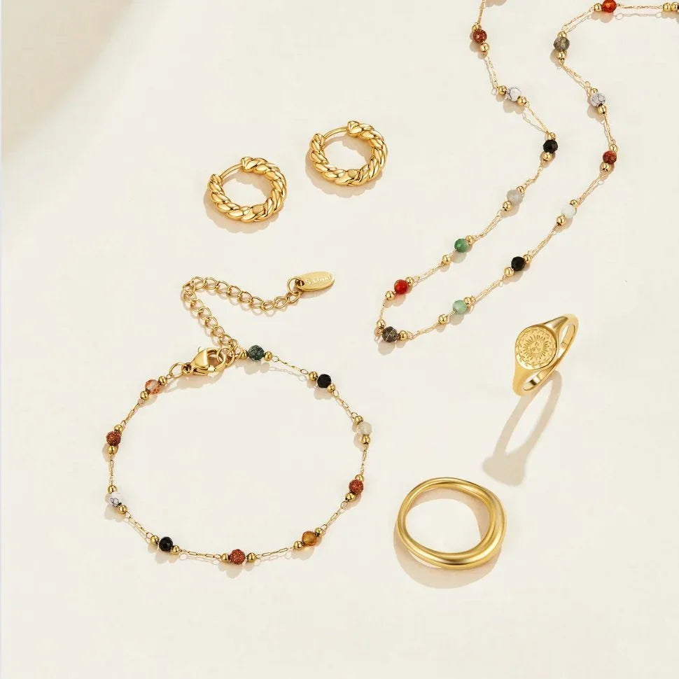 Éléonoria™ | Bracelet en pierre naturelle Élégance intemporelle