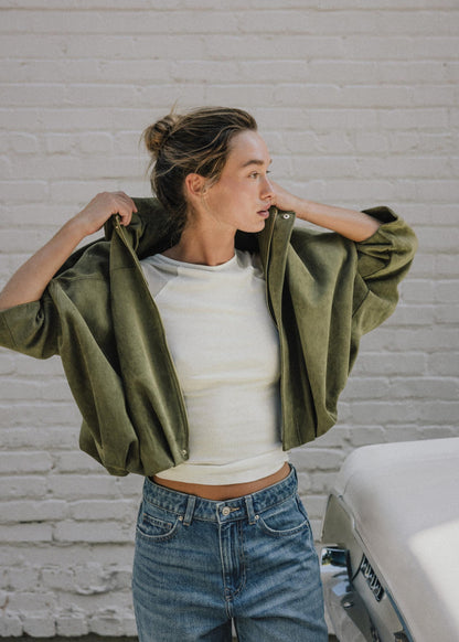 Loréane™ | Veste bomber effet daim