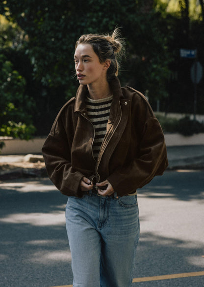 Loréane™ | Veste bomber effet daim