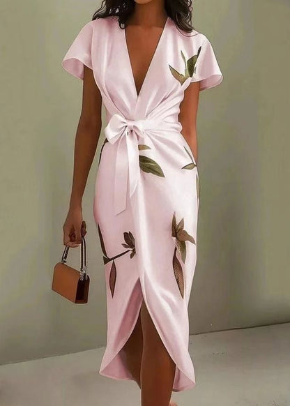 Élancya™ | Robe portefeuille florale à col V