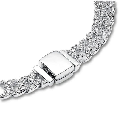Adeline™ | Bracelet cubain en moissanite élégance éclatante