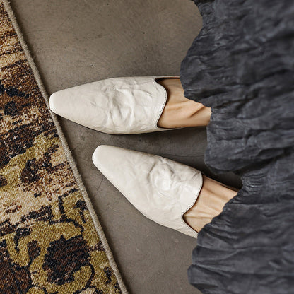 Léonia™ | Sandales Mules en cuir pleine fleur