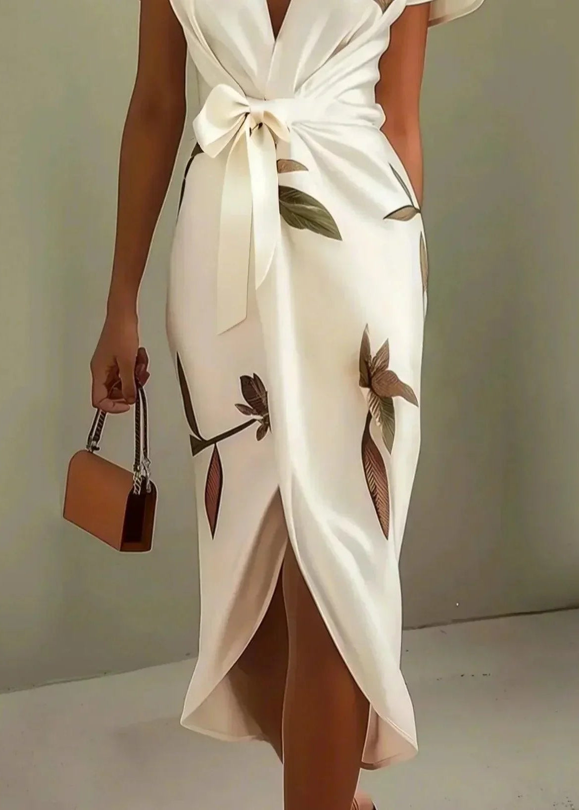 Élancya™ | Robe portefeuille florale à col V