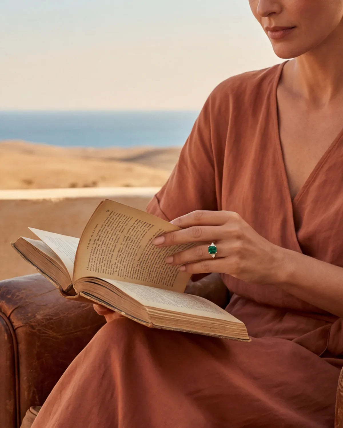 Berthia™ | Bague sertie d'une pierre verte éclatante