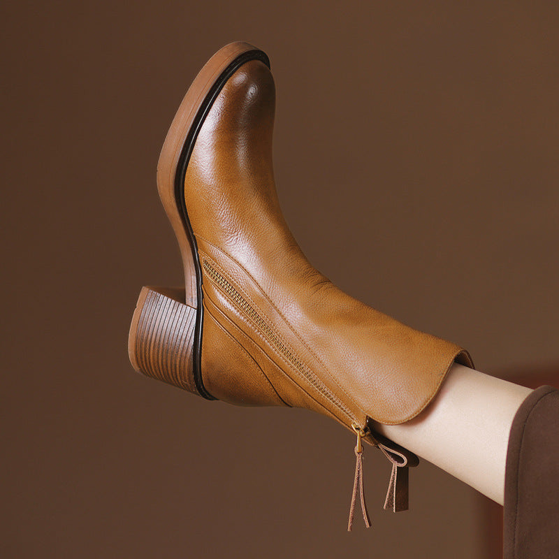 Classibella™ | Bottines Garciel en cuir