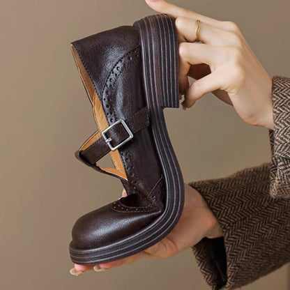 Hermine™ | Chaussures Élégantes Mary Janes en Cuir