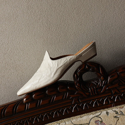 Léonia™ | Sandales Mules en cuir pleine fleur