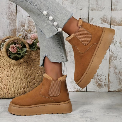 Gwendoline™ | Bottes d'Hiver Chaudes à Semelles Épaisses