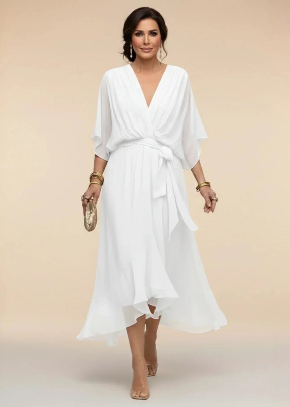Alizéine™ | Robe fluide à col en V