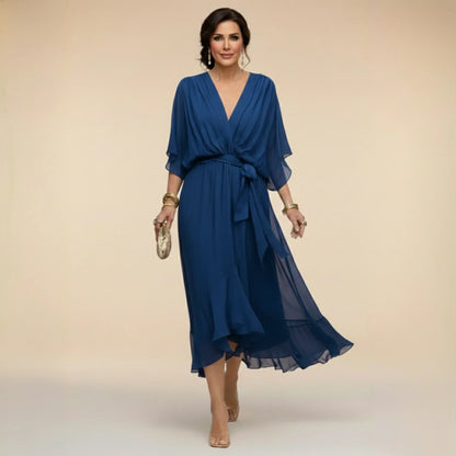 Alizéine™ | Robe fluide à col en V