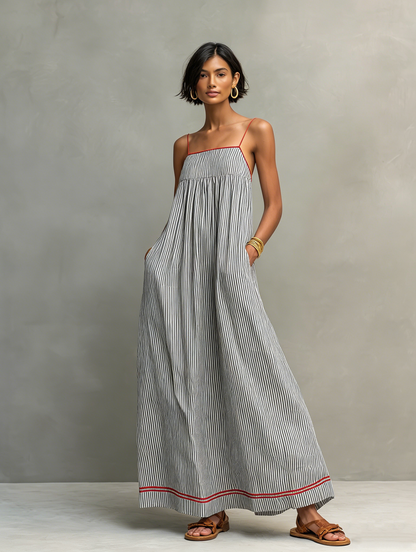 Linia™ | Robe longue Rayée Bohème