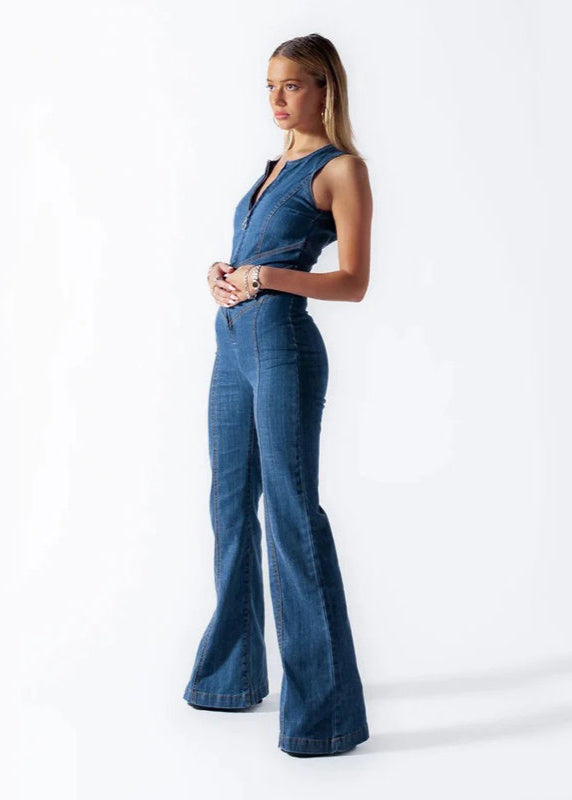 Morgane™ | Combinaison Izle denim