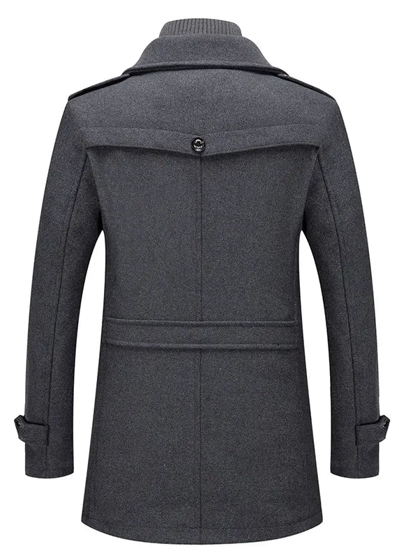 Thibault™ | Manteau en laine à double col zippé
