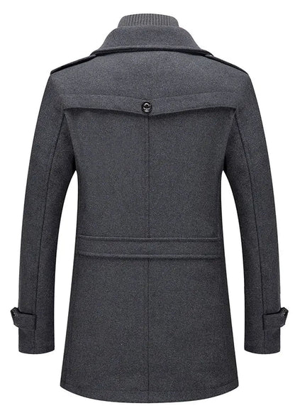 Thibault™ | Manteau en laine à double col zippé