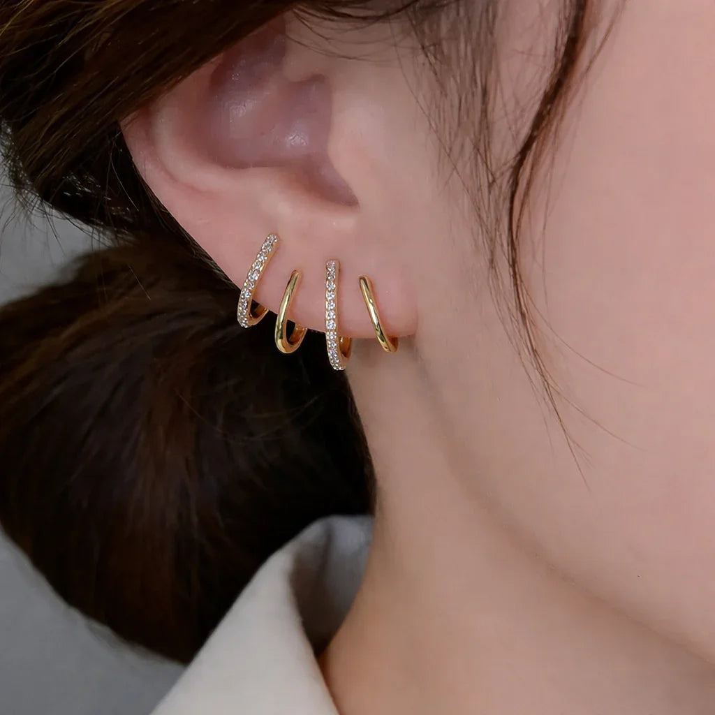 Amandine™ | Boucles d'oreilles à griffes avec zircons étincelants