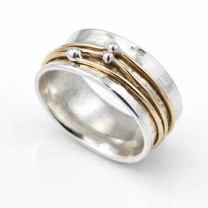Shiane™ | Bague vintage en argent doré élégance intemporelle