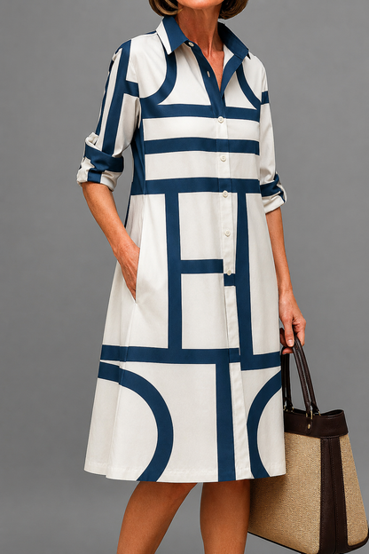 Noélia™ | Robe chemise midi élégante