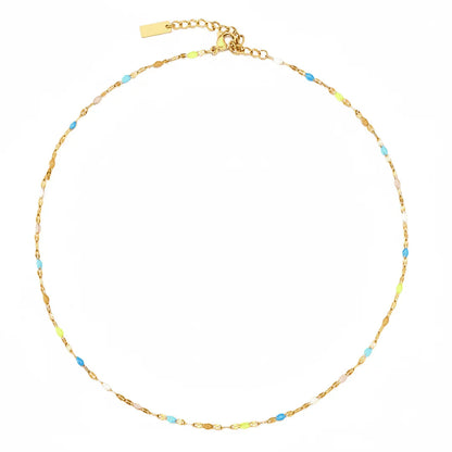Noémia™ | Collier Choker Délicat Colorburst Éclat Multicolore