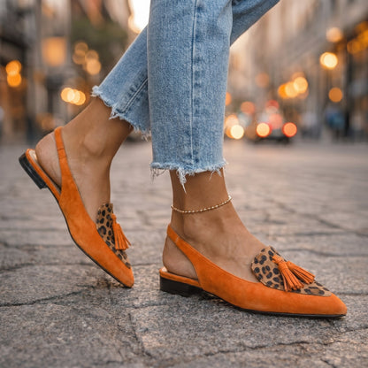 Lorenia™ | Pièce Mules Élégance Colorée à Pompons