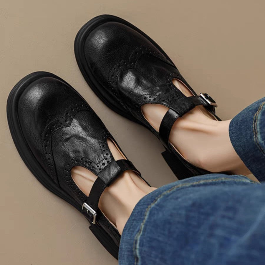 Hermine™ | Chaussures Élégantes Mary Janes en Cuir