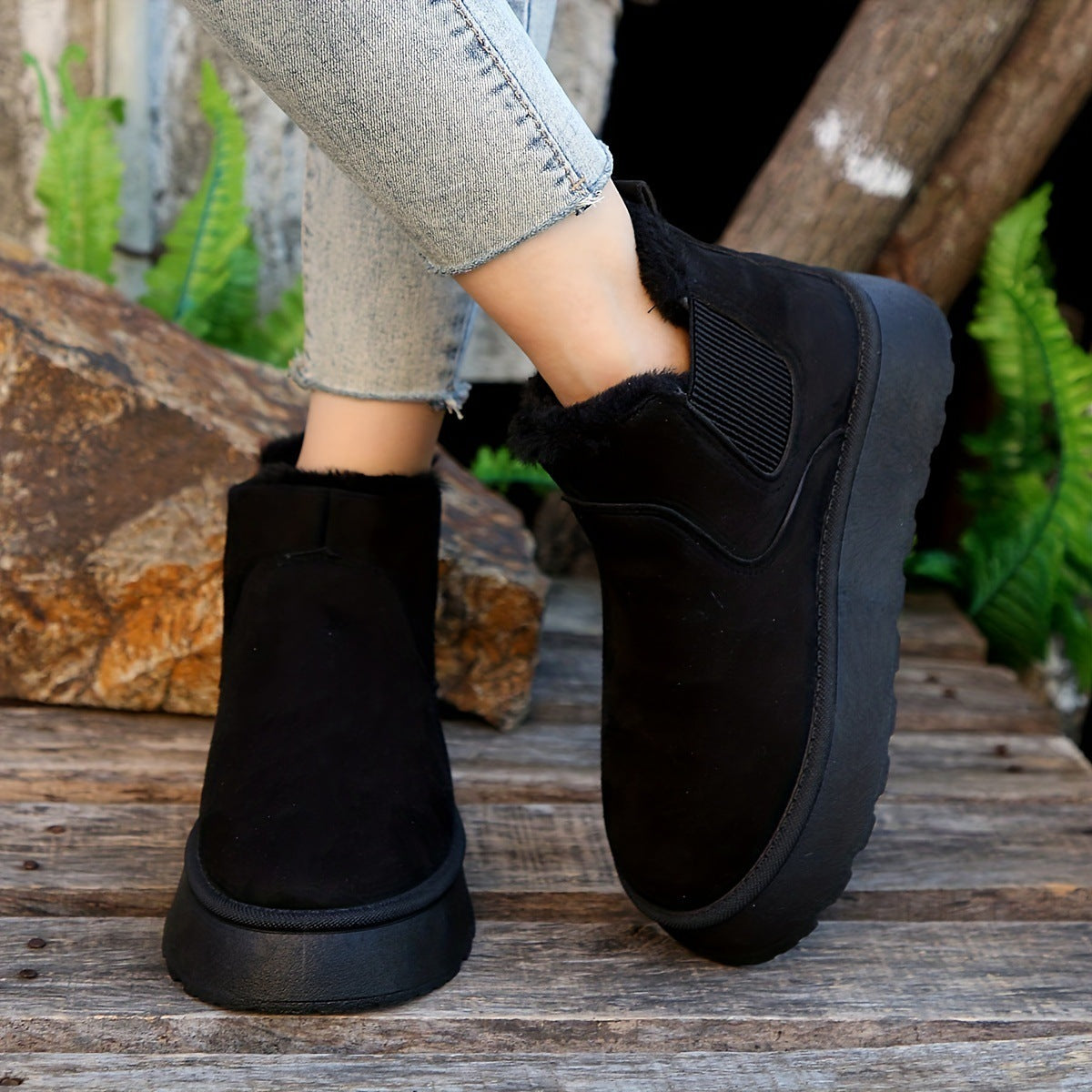 Gwendoline™ | Bottes d'Hiver Chaudes à Semelles Épaisses
