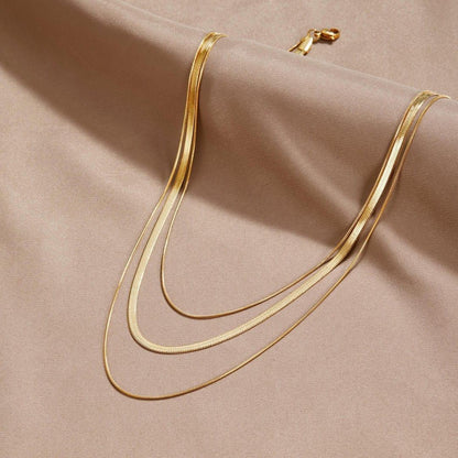 Esméia™ | Collier Multi Couches en Or Doré Élégant et Brillant pour un look tendance