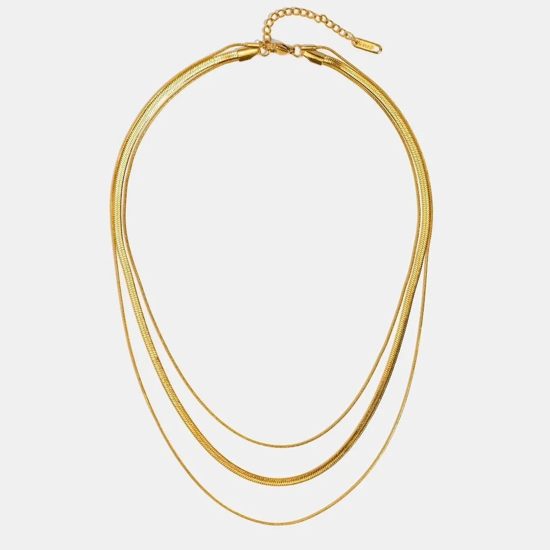 Esméia™ | Collier Multi Couches en Or Doré Élégant et Brillant pour un look tendance