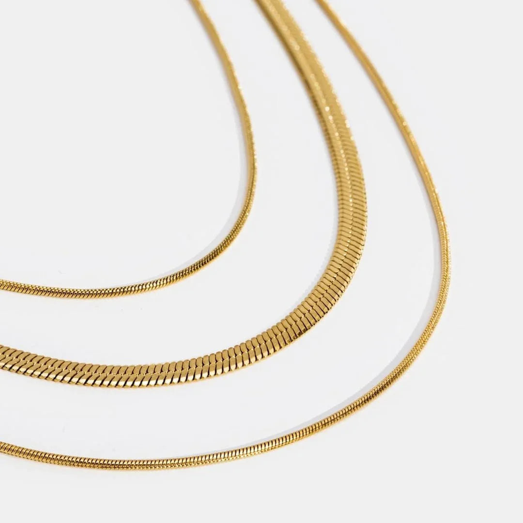 Esméia™ | Collier Multi Couches en Or Doré Élégant et Brillant pour un look tendance