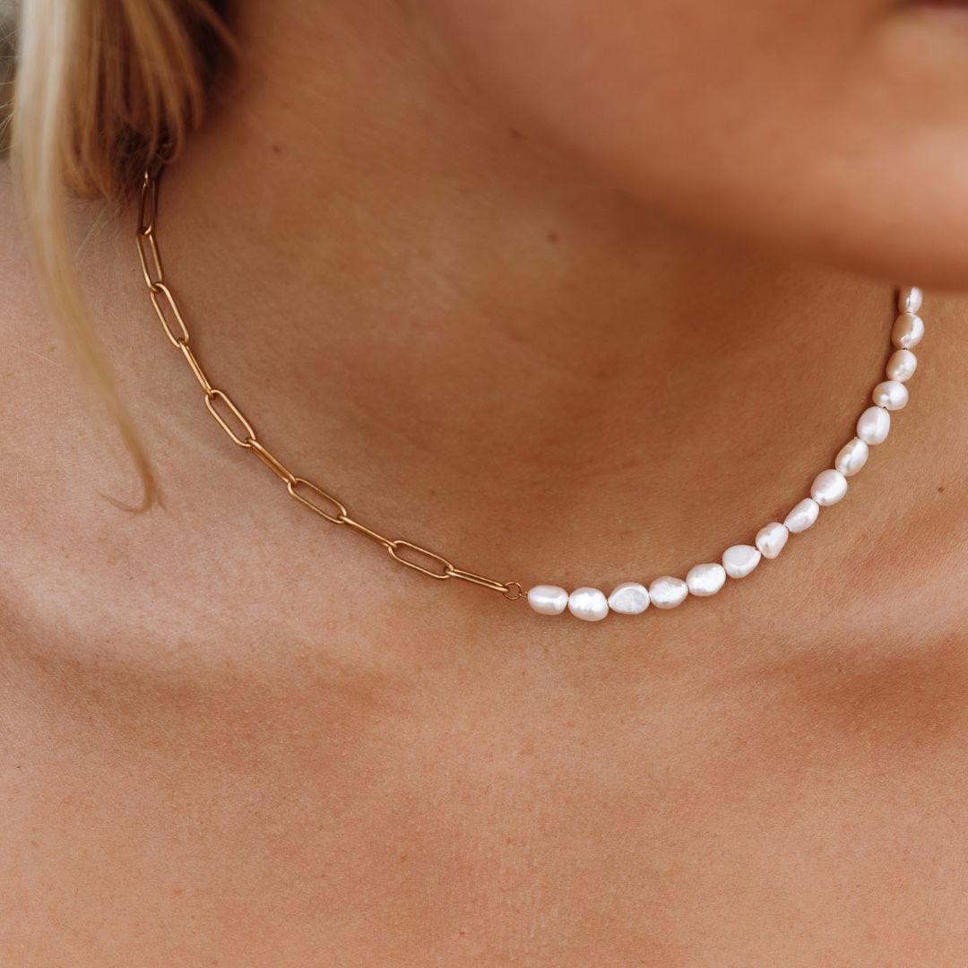 Coliane™ | Collier en Or et Perles Élégance dorée et perles nacrées