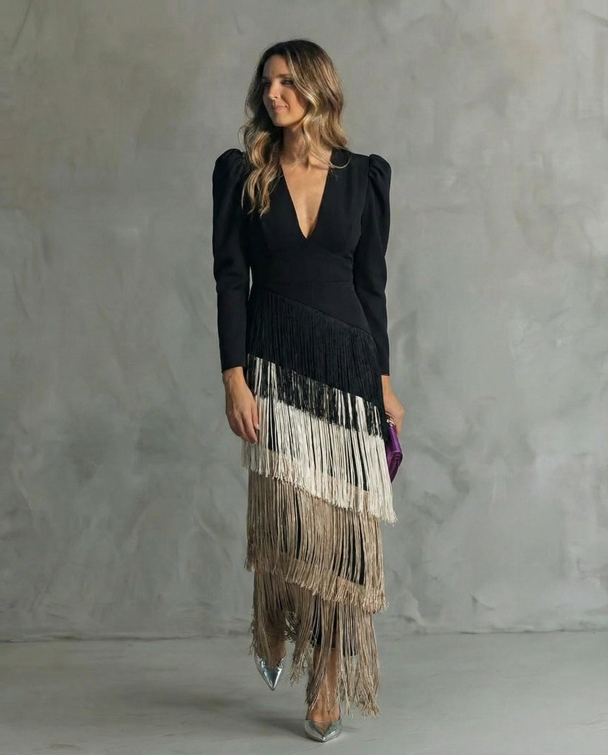 Claria™ | Robe Élégante à Franges