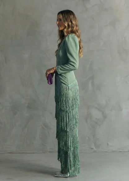 Claria™ | Robe Élégante à Franges