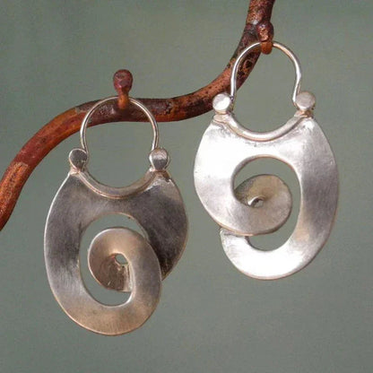 Vintagia™ | Boucles d'oreilles en Argent Design Irégulier et Raffiné