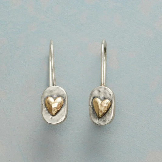 Brigittia™ | Boucles d'oreilles en argent et en or Élégance lumineuse