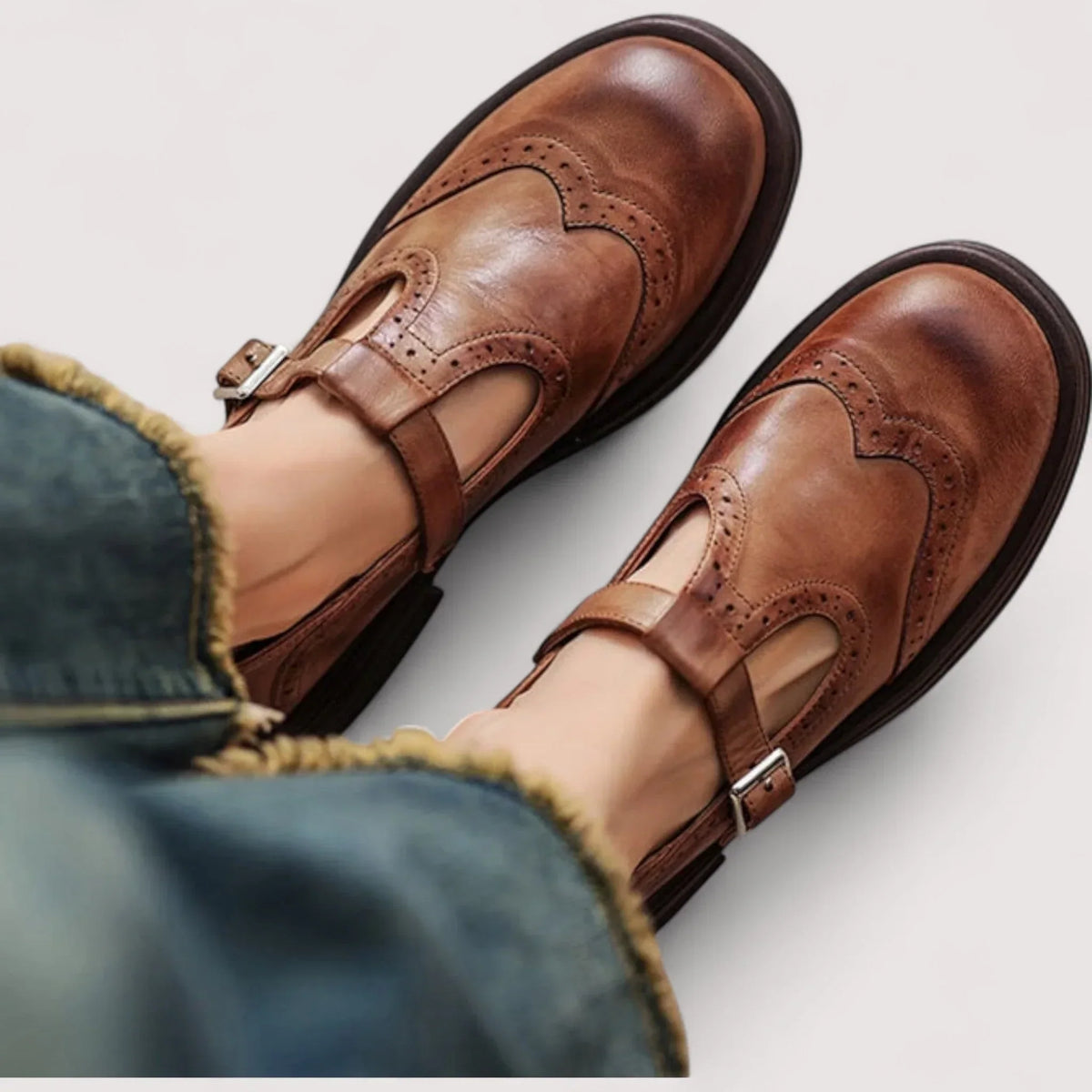 Hermine™ | Chaussures Élégantes Mary Janes en Cuir
