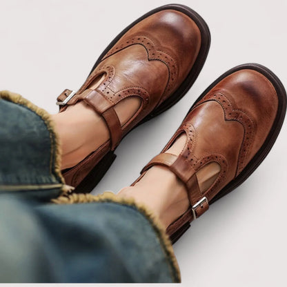 Hermine™ | Chaussures Élégantes Mary Janes en Cuir