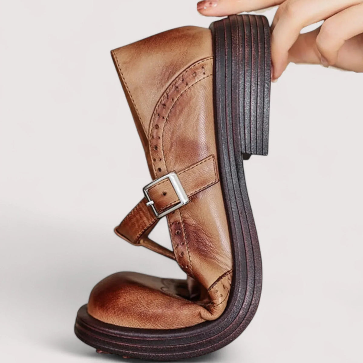 Hermine™ | Chaussures Élégantes Mary Janes en Cuir