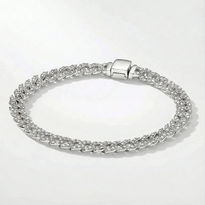 Adeline™ | Bracelet cubain en moissanite élégance éclatante