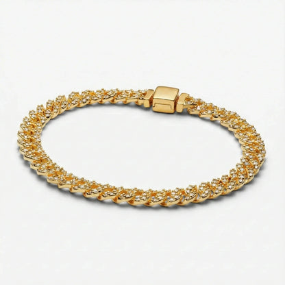 Adeline™ | Bracelet cubain en moissanite élégance éclatante