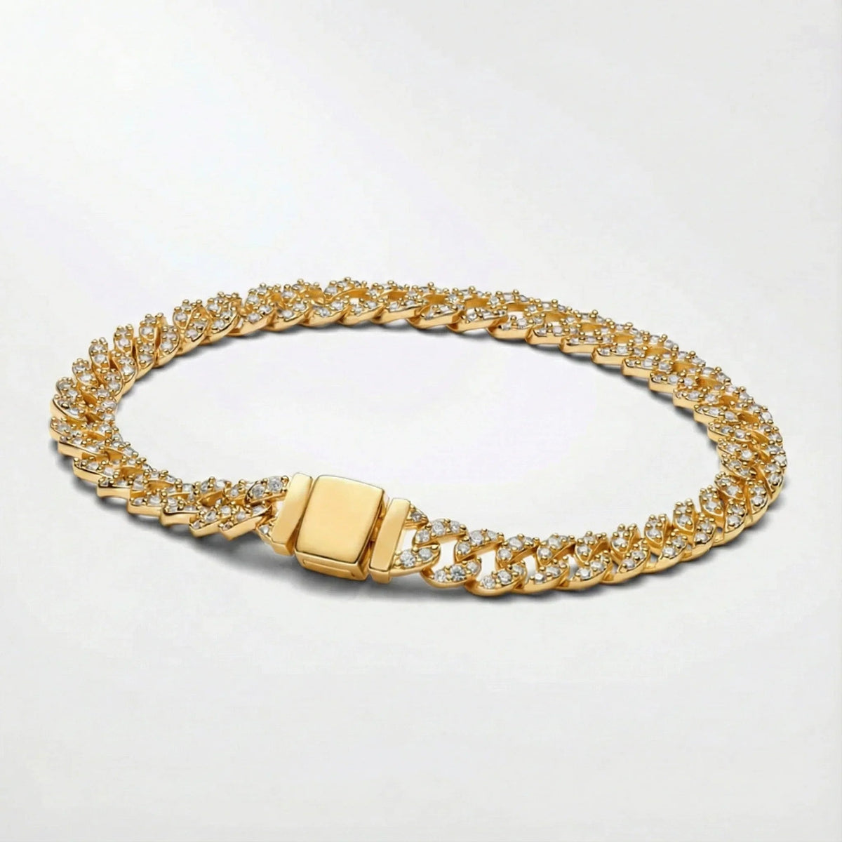 Adeline™ | Bracelet cubain en moissanite élégance éclatante