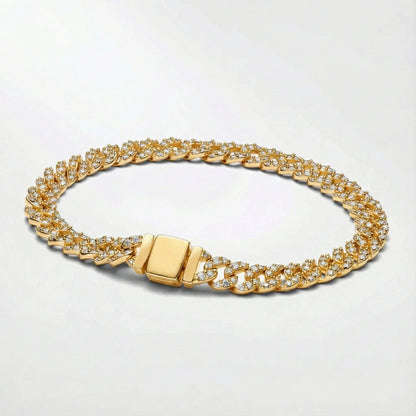 Adeline™ | Bracelet cubain en moissanite élégance éclatante