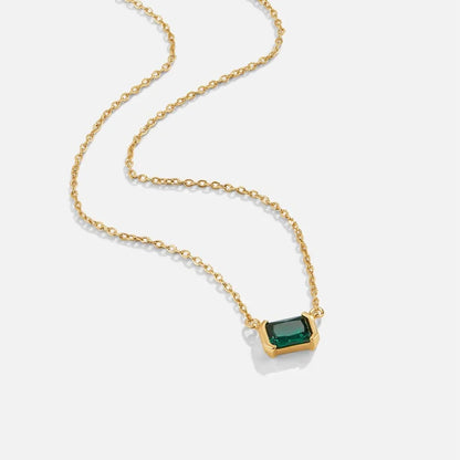 Émeraudia™ | Collier doré en Verte Élégance florale