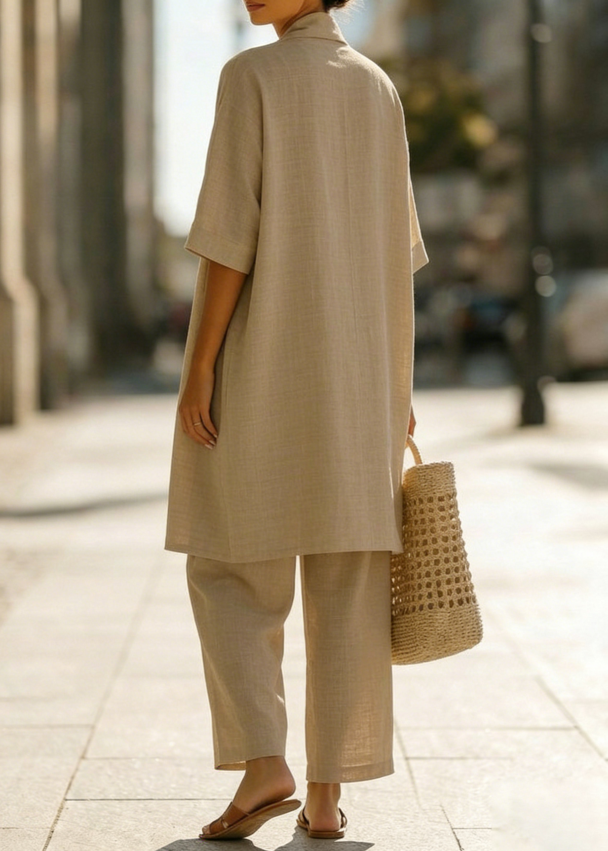 Abria™ | Ensemble Trois Pièces Minimaliste en Coton et Lin