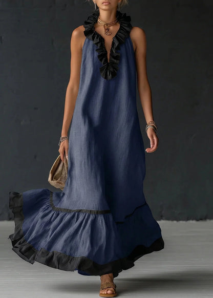 Sérénia™ | Robe Longue Fluide à Volants Chic