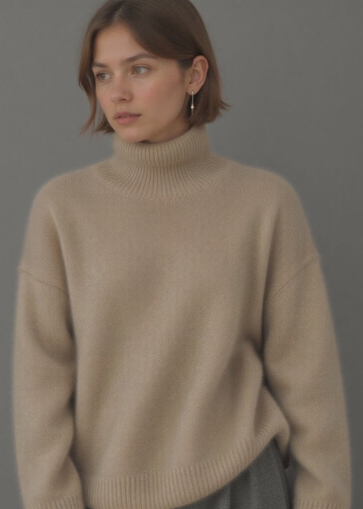 Roula™ | Pull Col Oversize en Cachemire