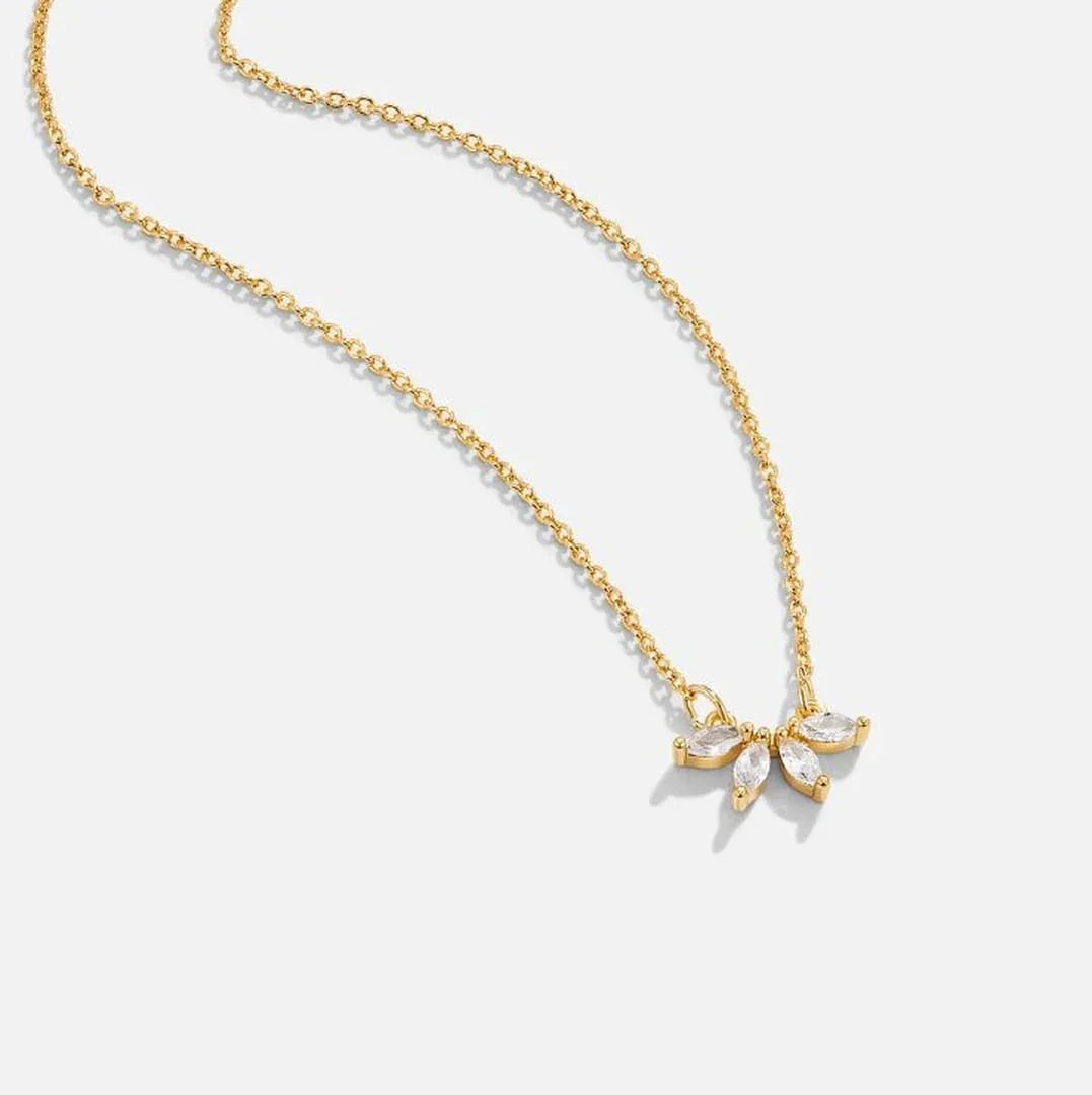 Lucia™ | Collier en Cristal Étincelant Pendentif Feuille