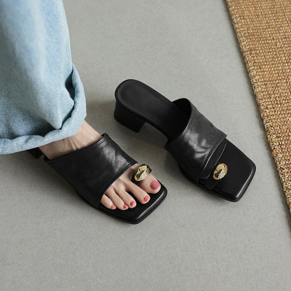 Rosalia™ | Sandales en cuir d'agneau à talon élégant