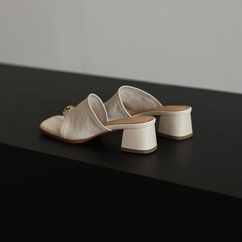 Rosalia™ | Sandales en cuir d'agneau à talon élégant